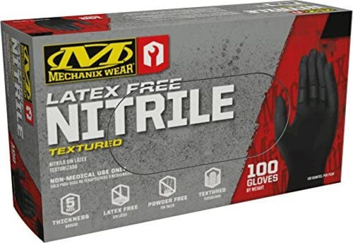 Mechanix Wear HD Black Nitrile 5 Mil XL - 10 Packs (100 Gloves Ea)