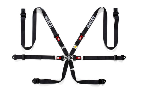 Sparco Belt PD 6 Point 2in Black Harness