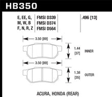 Hawk 90-01 Acura Integra (excl Type R) / 98-00 Civic Coupe Si Performance Ceramic Street Rear Brake