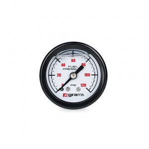 Grams Performance Universal 0-120 PSI Fuel Pressure Guage - White Face