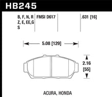 Hawk 94-01 Acura Integra (excl Type R)  DTC-60 Race Front Brake Pads