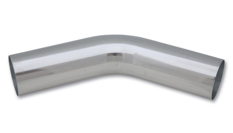 Vibrant 3in O.D. Universal Aluminum Tubing (45 degree bend) - Polished