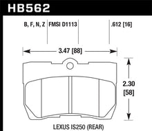 Hawk Lexus 06-07 GS300/ 06-08 IS250 Performance Ceramic Street Rear Brake Pads