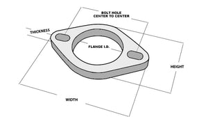 Vibrant 2-Bolt T304 SS Exhaust Flange (2in I.D.)