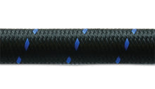 Vibrant -8 AN Two-Tone Black/Blue Nylon Braided Flex Hose (10 foot roll)