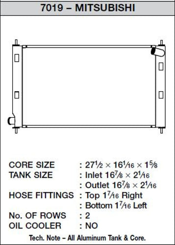 CSF 08-15 Mitsubishi Lancer Evo X Radiator