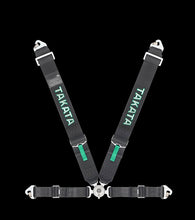 TAKATA SEAT BELT HARNESS: RACE 4-POINT SNAP-ON (BLACK OR GREEN)