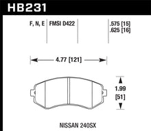 Hawk 89-93 240SX LE & SE (non-ABS) & Base / 94-96 240SX SE & Base HPS Street Front Brake Pads