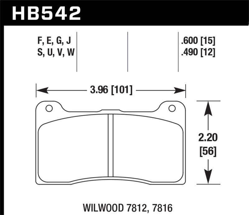 Hawk Wilwood 15mm HPS Brake Pads