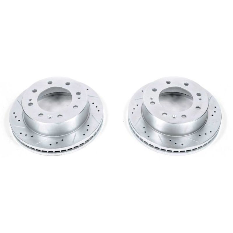 Power Stop 11-19 Chevrolet Silverado 2500 HD Front Evolution Drilled & Slotted Rotors - Pair