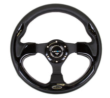 NRG Reinforced Steering Wheel (320mm) Blk w/Gloss Black Trim