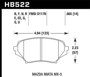 Hawk HP 06-10 Mazda Miata Mx-5 HP+ Street Front Brake Pads
