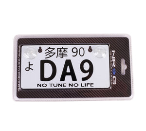 NRG Mini JDM Style Aluminum License Plate (Suction-Cup Fit/Universal) - DA9