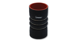 Vibrant 4 Ply Aramid Reinf Silicone Hump Hose conn 4in ID x 6in long 3 reinforcement ring MATTE BLK