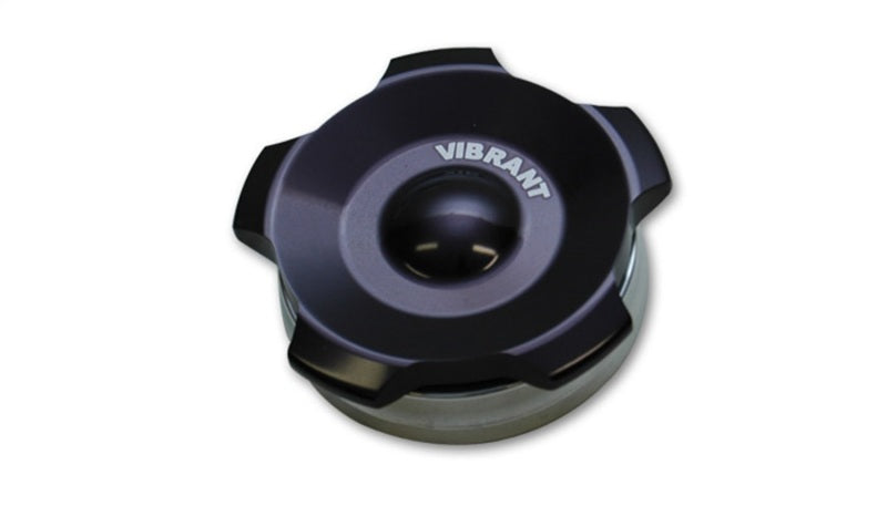 Vibrant 2in OD Aluminum Weld Bungs w/ Anodized Black Aluminum Threaded Cap (incl. O-Ring)