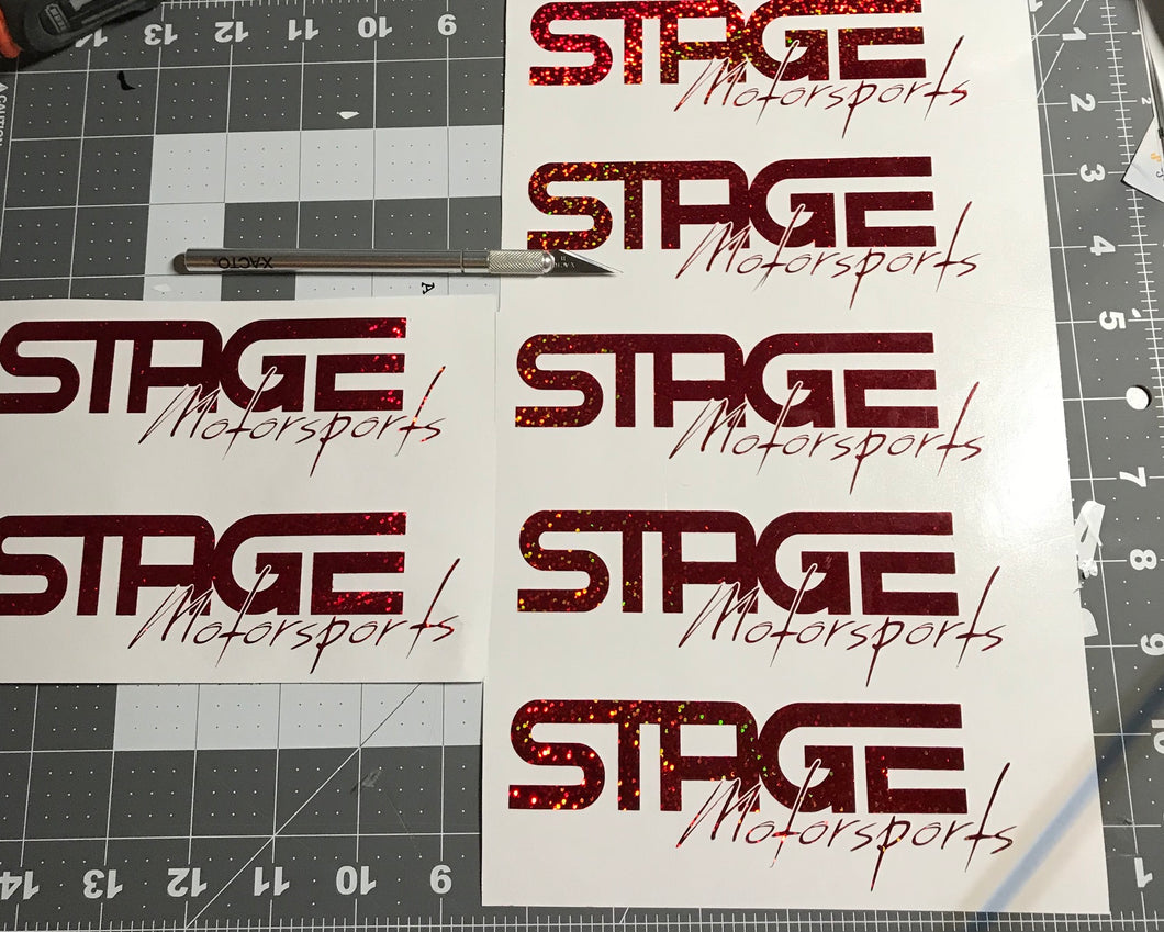 Stage Motorsports 6 in Decal - Sparkle